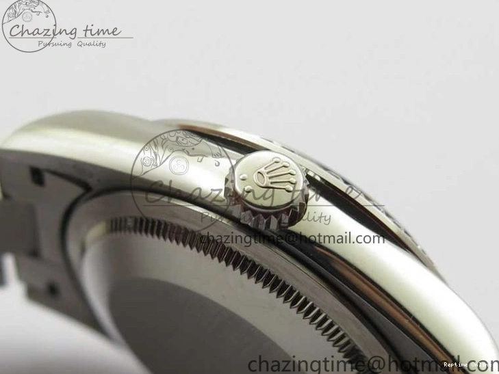 0517 SmoothTexture Day-Date 36mm 128239 SS Crystal BP Best Edition Black MOP Crystal Marker Dial on SS President Bracelet A 2681